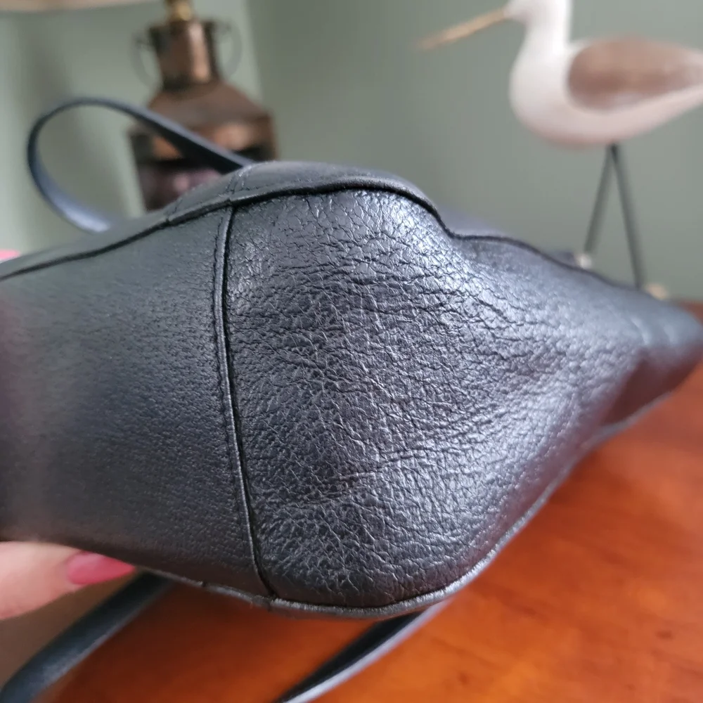 Coach 6706 Bridle Bucket Bag Black Leather Crossbody Purse Made in Italy Vintage